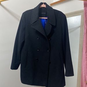 Calvin Klein wool black coat size xl